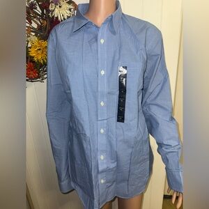 Banana Republic Slim Fit Blue Gingham Button Down Shirt XL NWT Long Sleeve